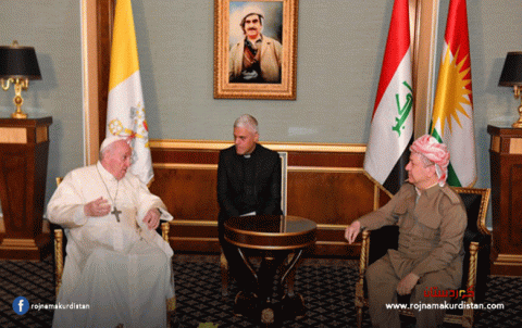 البابا فرنسيس للرئيس بارزاني: شكرا لكم .. كوردستان أصبحت ملاذاً للمسيحيين