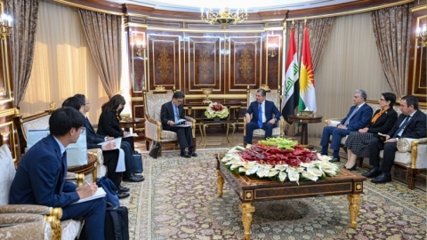 مسرور بارزاني يستقبل السفير الياباني ويشكر اليابان على دعمها للمشاريع التنموية في كوردستان