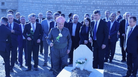 الرئيس بارزاني ومسرور بارزاني يزوران قلعة نزاركي في دهوك