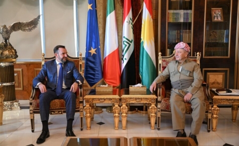الرئيس بارزاني يستقبل سفير إيطاليا لدى العراق وتبادل الآراء عن آخر التطورات في سوريا