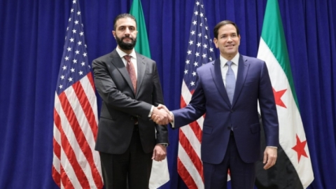 وزير الخارجية الأمريكي: بحثت مع الرئيس السوري الأهداف المشتركة من أجل سوريا مستقرة وذات سيادة