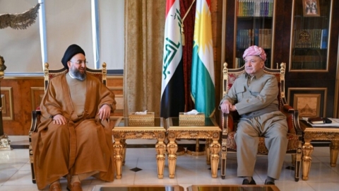 الرئيس بارزاني يستقبل عمار الحكيم وبحث التحديات التي تواجه العملية السياسية في العراق