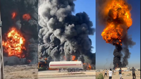  أربيل- حريق كبير في محطة وقود بحي «فرمان بران» وأضرار مادية جسيمة