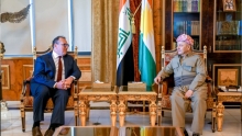  الرئيس بارزاني يستقبل القائم بأعمال السفارة الأمريكية لدى العراق ويناقش معه العملية السياسية في العراق