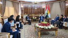 مسرور بارزاني يستقبل السفير الياباني ويشكر اليابان على دعمها للمشاريع التنموية في كوردستان