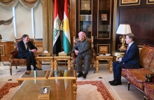 الرئیس بارزاني والجنرال ديفيد بتريوس يناقشان أوضاع كوردستان والعراق والتطورات في سوريا